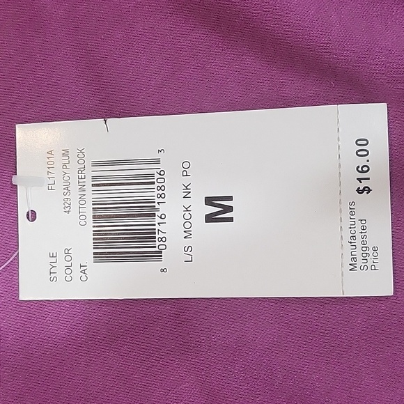 NWT Light Pink / Purple Caryolyn Taylor Mock Turtleneck Size Medium - Picture 5 of 5